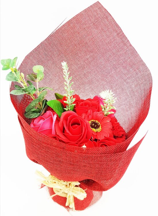 Ziepju ziedu pušķis - sarkans